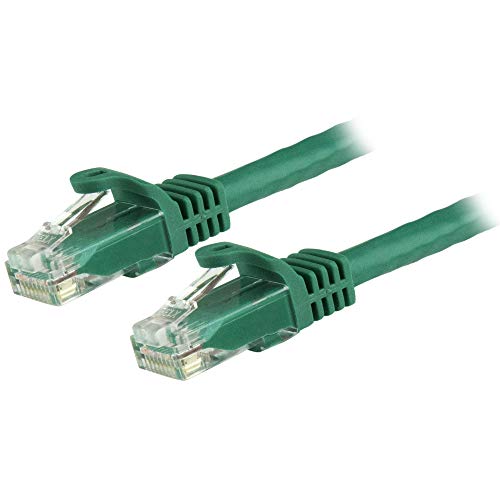 StarTech.com 15m Cat6 Snagless Gigabit UTP Netzwerkkabel, Cat 6 RJ45 Netzwerkkabel mit Knickschutz, Grün von StarTech.com