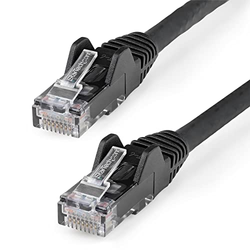 StarTech.com 15m Cat6 Snagless Gigabit UTP Netzwerkkabel - Cat 6 RJ45 Netzwerkkabel mit Knickschutz - Schwarz von StarTech.com