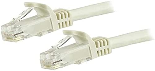 StarTech.com 15m Cat6 Snagless Gigabit UTP Netzwerkkabel - Cat 6 RJ45 Netzwerkkabel mit Knickschutz - Weiß von StarTech.com