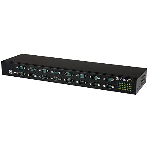 StarTech.com 16 Port USB zu Seriell Adpater Hub, USB zu RS232 Port Adapter mit Reihenschaltung, Rackmontage von StarTech.com