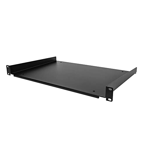 StarTech.com 1HE 19 Zoll Fachboden für netzwerk schrank - Freitragende Rack ablage für Serverschrank/Rack - Frontmontage - Belastbarkeit 25kg - 30cm tiefe Rackablage (SHELF-1U-12-FIXED-S) von StarTech.com