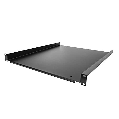 StarTech.com 1HE 19 Zoll Fachboden für netzwerk schrank - Freitragende Rack ablage für Serverschrank/Rack - Frontmontage - Belastbarkeit 25kg - 50cm tiefe Rackablage (SHELF-1U-20-FIXED-S) von StarTech.com