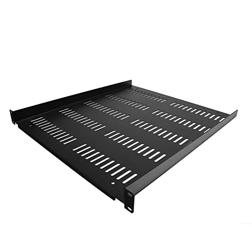 StarTech.com 1HE 19 Zoll Fachboden für netzwerk schrank - Freitragende perforierte Rack ablage für Serverschrank/Rack - Frontmontage - Belastbarkeit 25kg - 50cm tiefe - belüftet (SHELF-1U-20-FIXED-V) von StarTech.com