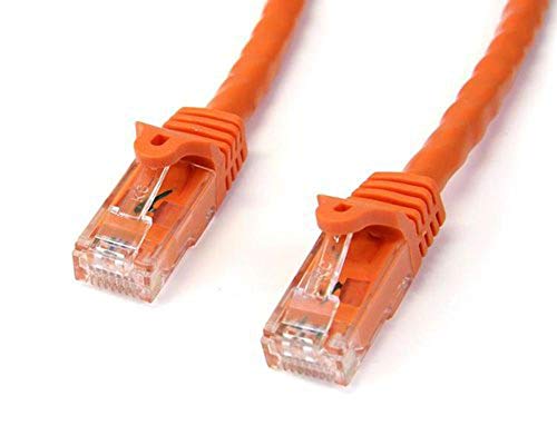 StarTech.com 1m Cat6 Gigabit Snagless Patchkabel (RJ45 UTP Netzwerkkabel mit Schutzmanschette, Cat 6 Kabel) Orange von StarTech.com