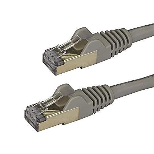 StarTech.com 1m Cat6a Ethernet Kabel, geschirmt (STP), Cat6a Netzwerkkabel, Cat6a Patchkabel, Cat 6a, Grau von StarTech.com