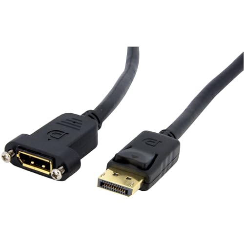 StarTech.com 1m DisplayPort Kabel für Panelmontage - 4K x 2K - DisplayPort 1.2 Verlängerungskabel Stecker auf Buchse - DP Video Extender Kabel mit DP Buchse(Panelmontage) - DP Monitorkabel (DPPNLFM3) von StarTech.com