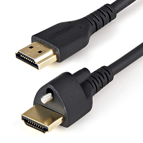 StarTech.com 1m High Speed HDMI Kabel - 4K 60Hz HDR - HDMI-2.0-Monitorkabel mit Verriegelungsschraube für sichere Verbindung - HDMI-Kabel mit Ethernet - St/St (HDMM1MLS) von StarTech.com