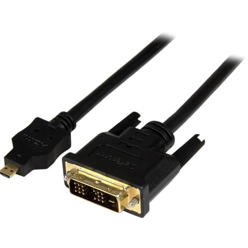 StarTech.com 1m Micro HDMI auf DVI Kabel - Micro HDMI zu DVI-Adapterkabel - Micro HDMI Typ-D Gerät auf DVI-D Single-Link Monitor/Display/Projektor Monitor/Konverterkabel - Robust (HDDDVIMM1M) von StarTech.com