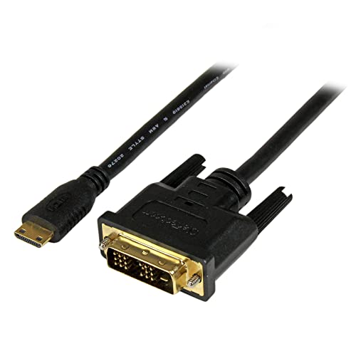 StarTech.com 1m Mini HDMI auf DVI Kabel - DVI auf Mini HDMI Adapter (1920x1200p) - 19 Pin Mini HDMI Stecker auf DVI-D Stecker - Mini HDMI zu DVI Adapter (HDCDVIMM1M) von StarTech.com