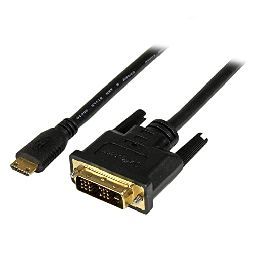 StarTech.com 1m Mini HDMI auf DVI Kabel - DVI auf Mini HDMI Adapter (1920x1200p) - 19 Pin Mini HDMI Stecker auf DVI-D Stecker - Mini HDMI zu DVI Adapter (HDCDVIMM1M) von StarTech