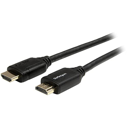 StarTech.com 1m Premium Zertifiziertes HDMI 2.0 Kabel mit Ethernet - High Speed Ultra HD 4K 60Hz HDMI Verbindungskabel HDR10 - HDMI Kabel (Stecker/Stecker) - Für UHD Monitore/TVs/Displays (HDMM1MP) von StarTech.com