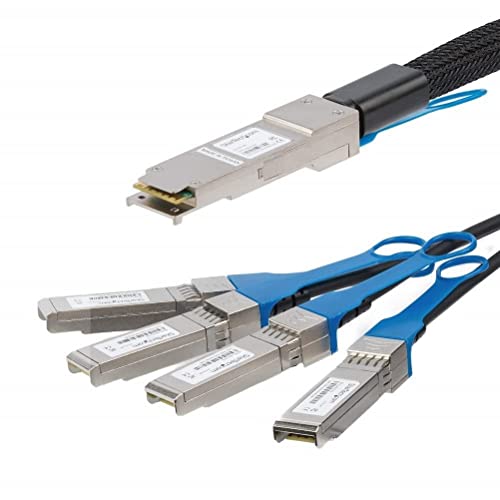 StarTech.com 1m QSFP+ Breakout Kabel - QSFP+ auf 4x SFP+ - QSFP zu SFP+ - 40G DAC Kabel - Passives Twinax Kabel von StarTech.com