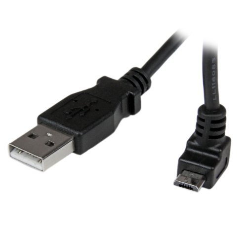 StarTech.com 1m USB 2.0 A auf Micro B Kabel aufwärtsgewinkelt - Schwarz - USB A / Micro B Datenkabel / Anschlusskabel von StarTech.com