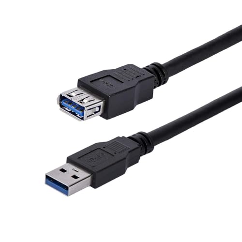 StarTech.com 1m USB 3.0 Verlängerungskabel - USB 3 Typ A Kabel Verlängerung - Stecker/ Buchse - Schwarz von StarTech.com