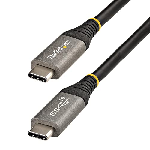 StarTech.com 1m USB-C Kabel 10Gbit/s - USB-IF zertifiziertes USB-C Kabel - USB 3.2 Gen 2 Typ-C Kabel - 100W (5A) Power Delivery, DP Alt Mode - USB-C Kabel - Laden&Synchronisieren (USB31CCV1M) von StarTech.com