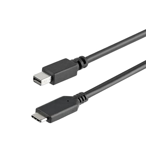 StarTech.com 1m USB-C auf Mini DisplayPort Kabel - USB C zu mDP Kabel - 4K 60Hz - Schwarz (CDP2MDPMM1MB) von StarTech.com