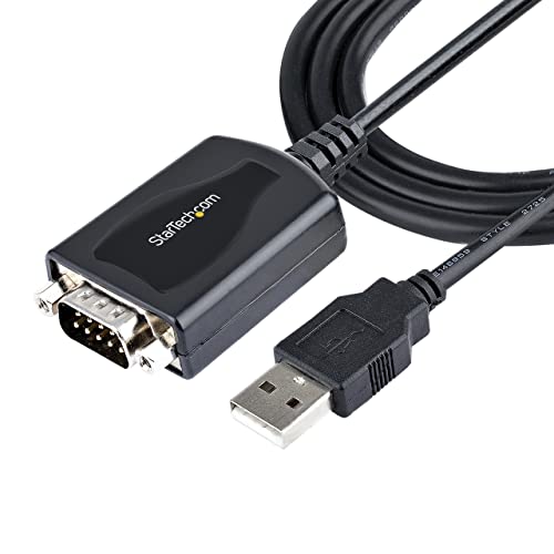 StarTech.com 1m USB auf RS232 Adapter mit COM Speicherung, DB9 Stecker RS232 auf USB Konverter, USB zu Seriell Adapter für PLC/Drucker/Scanner, Prolific Chipset - Windows/Mac (1P3FPC-USB-SERIAL) von StarTech.com