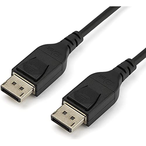 StarTech.com 1m VESA Zertifiziertes DisplayPort 1.4 Kabel - 8k 60Hz HBR3 HDR - Super UHD DP auf DP Monitorkabel - Ultra HD 4k 120Hz DP 1.4 Dünnes Videokabel M/M DP Stecker mit verriegelung (DP14MM1M) von StarTech.com