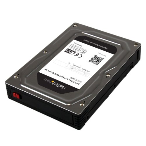 StarTech.com 2,5" auf 3,5" Aluminium SATA Festplattengehäuse für HDD/SSD bis 12,5mm - 6,4cm auf 8,9cm (2,5/3,5 Zoll) Festaplatten Adapter von StarTech.com