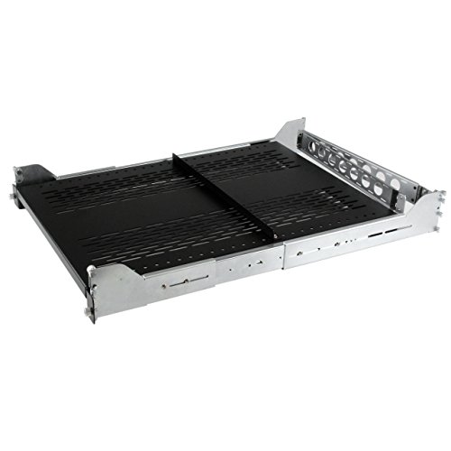 StarTech.com 2 HE (2U) belüftetes, ausziehbares Serverfachboden mit Kabelmanagement Arm - einstellbare Tiefe - 50 kg Tragkraft - 19"-Serverfachboden für Geräterack (UNISLDSHF19M) von StarTech.com