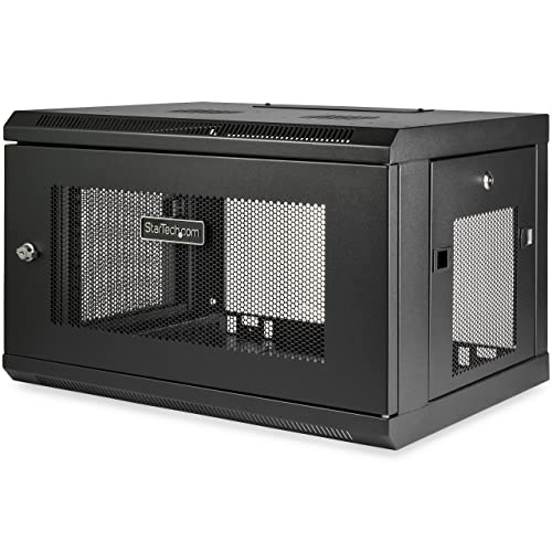 StarTech.com 2-Pfosten 6HE Wand Netzwerkschrank mit 1HE Fachboden, 19" Wand Server Rack für IT / Daten Computer Ausrüstung von StarTech.com