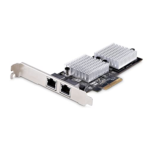 StarTech.com 2-Port 10Gbe Netzwerkkarte, PCIe Ethernet 10 Gigabit Karte für PCs/Server, PCI Express Netzwerkkarte/10gb LAN Karte, Sechs Geschwindigkeits NIC, 10GBASE-T und NBASE-T (ST10GSPEXNDP2) von StarTech.com