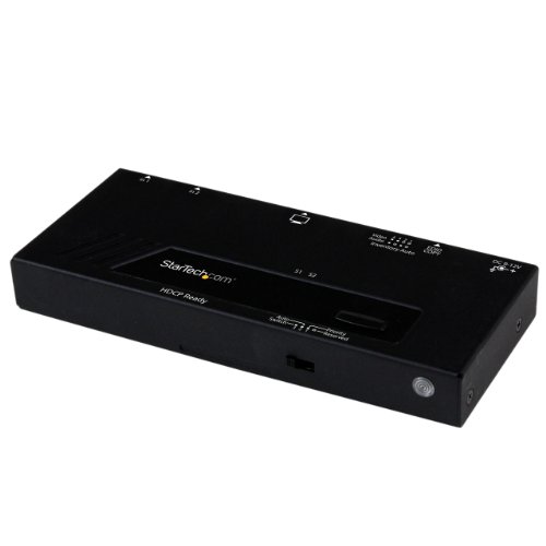 StarTech.com 2 Port HMDI® Switch / Verteiler - Automatische Umschaltung mit IR-Fernbedienung - 1080p - HDMI Auto Switch / Umschalter von StarTech.com