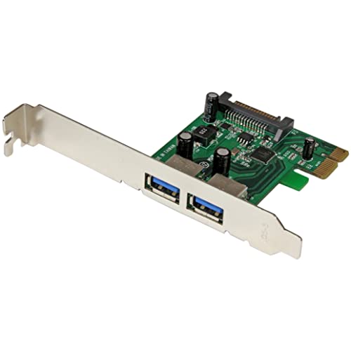 StarTech.com 2 Port PCI Express SuperSpeed USB 3.0 Schnittstellenkarte mit UASP - SATA Strom - 2-fach USB 3 PCIe Karte mit SATA Anschluss von StarTech.com