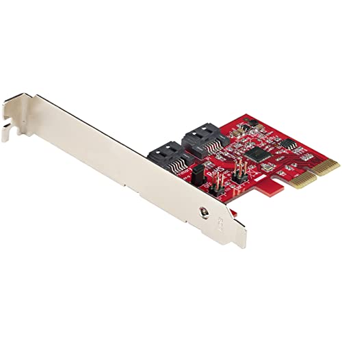 StarTech.com 2 Port PCIe SATA RAID Kontroller - PCIe SATA Hardware RAID Controller - PCIe Festplatten/SSD RAID Controller/Karte - Full/Low Profil Blende - ASM1062R SATA RAID (2P6GR-PCIE-SATA-CARD) von StarTech.com