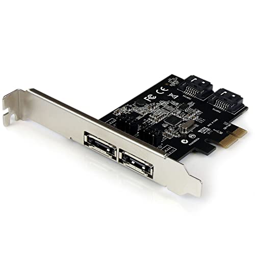 StarTech.com 2 Port SATA III PCI Express Schnittstellenkarte - 2 Port Serial-ATA 6Gbit/s PCIe Karte - SATA/eSATA Kontroller Karte für 2 Laufwerke (PEXESAT322I) von StarTech.com