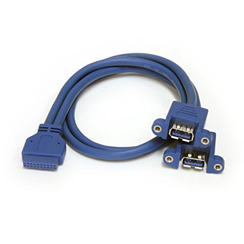 StarTech.com 2 Port USB 3.0 Pinheader Kabel - USB A auf Mainboard Header Kabel - Bu/Bu von StarTech.com