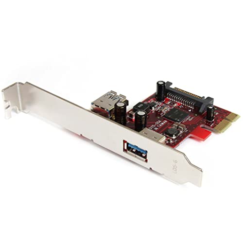 StarTech.com 2 Port USB 3.0 SuperSpeed PCI Express Schnittstellenkarte mit UASP Unterstützung - PCIe USB 3 Karte 1 intern/ 1 extern von StarTech.com