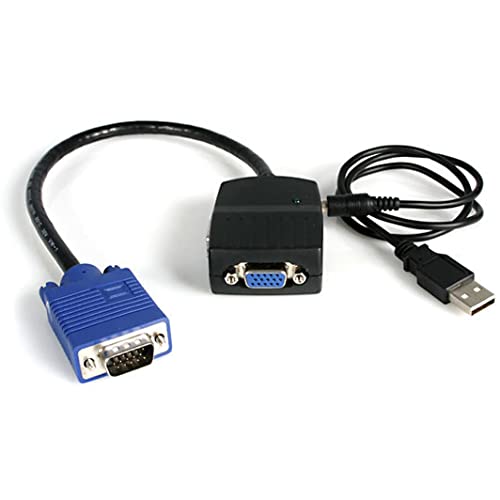 StarTech.com 2 Port VGA Video Splitter - Monitor Splitter Kabel mit Stromversorgung über USB - 1 x VGA (Stecker) 2 x VGA (Buchse)/USB von StarTech.com