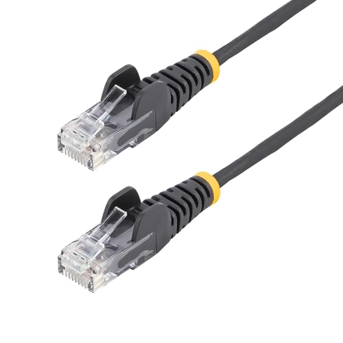 StarTech.com 2 m Cat6-Kabel - Schlankes Cat6-Patchkabel - Schwarz - Snagless RJ45-Anschlüsse - Gigabit-Ethernet-Kabel - 28 AWG von StarTech.com