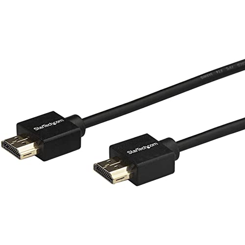 StarTech.com 2 m HDMI 2.0 Kabel, 4K 60Hz Premium zertifiziertes Hochgeschwindigkeits HDMI Kabel mit Ethernet, Ultra HD HDMI Kabel, Kabel für Fernsehgerät/Monitor/Laptop/PC, HDMI auf HDMI (HDMM2MLP) von StarTech.com