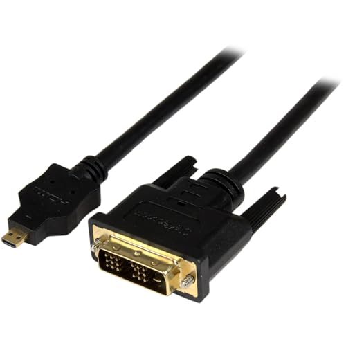 StarTech.com 2m Micro HDMI auf DVI Kabel - Micro HDMI zu DVI-Adapterkabel - Micro HDMI Typ-D Gerät auf DVI-D Single-Link Monitor/Display/Projektor Monitor/Konverterkabel - Robust (HDDDVIMM2M) von StarTech.com