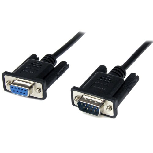 StarTech.com 2m Seriell DB9 RS-232 Nullmodemkabel - Schwarz - Stecker/Buchse - 9 Pin Null Modem Kabel von StarTech.com