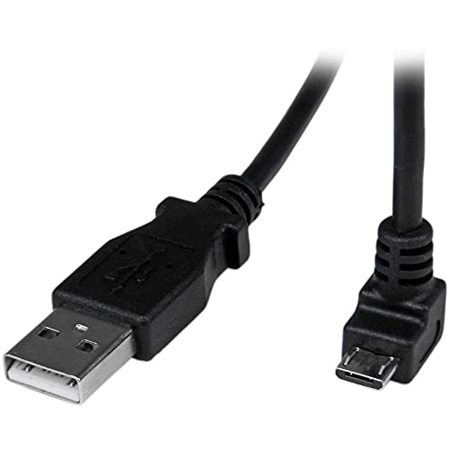 StarTech.com 2m USB 2.0 A auf Micro B Kabel abgewinkelt - Schwarz - USB A / Micro B Datenkabel / Anschlusskabel von StarTech.com