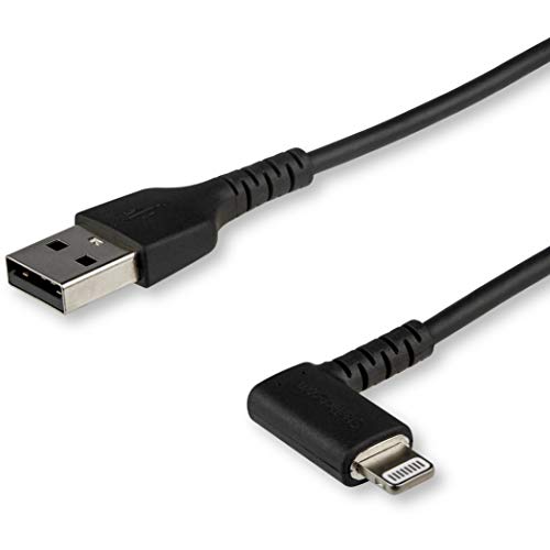StarTech.com 2m USB-A auf Lightning-Kabel - 90° rechtwinkliges USB Typ-A auf Ladekabel - Synchronisationskabel - Apple MFi-zertifiziert iPad/iPhone 12 - Schwarz (RUSBLTMM2MBR) von StarTech.com
