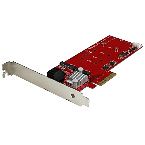 StarTech.com 2x M.2 NGFF SSD RAID Karte plus 2x SATA III Ports - PCIe - 2-fach M.2 RAID Controllerkarte plus zwei SATA Anschlüsse (PEXM2SAT3422) von StarTech.com