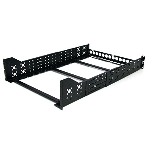 StarTech.com 3 HE Universal Server Rackschienen - TAA konforme feste Montageschienen - 19" Rackschienen mit einstellbarer Tiefe (UNIRAILS3U) von StarTech.com