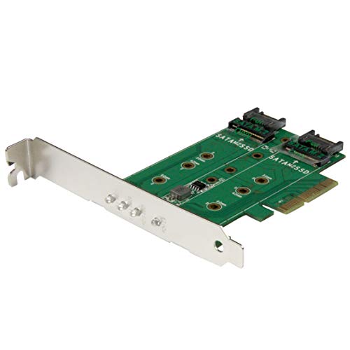 StarTech.com 3 Port M.2 SSD (NGFF) Adapterkarte - 1x PCIe (NVMe) M.2, 2x SATA III M.2 - PCIe 3.0 - PCI Express 3.0 M.2 NGFF Karte von StarTech.com