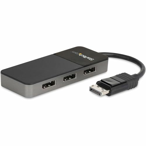 StarTech.com 3-Port Multi-Monitor DisplayPort Adapter, DP auf 3x DisplayPort 1.4 Splitter, Dreifach 4K Computer MST Hub, USB Betrieben, nur Windows (MST14DP123DP) von StarTech.com