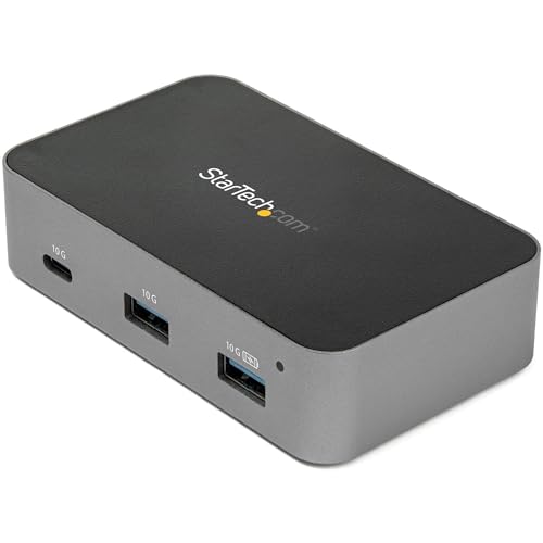 StarTech.com 3-Port-USB-C-Hub (LAN-Hub, 10 Gbit/s, 2x USB-A und 1x USB-C, 1m Hostkabel, powered, mit Netzteil) von StarTech.com