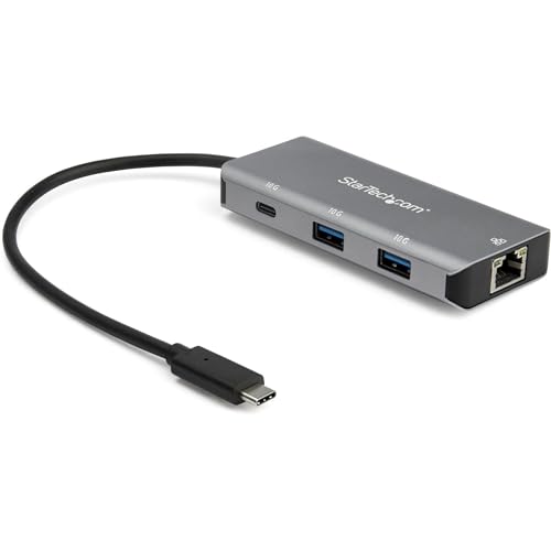 StarTech.com 3-Port-USB-C-Hub (mit LAN-Anschluss , 10 Gbit/s, 2x USB-A und 1x USB-C, 25 cm Hostkabel) von StarTech.com