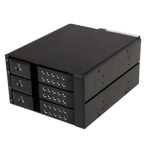 StarTech.com 3-fach 3,5 Zoll trägerloser SATA Festplatten Aluminium Wechselrahmen Backplane, 3 Bay 3,5 Zoll (8,9cm) Mobiles HDD Speicher Rack von StarTech.com