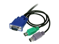 StarTech.com 3-in-1 Ultra Thin PS/2 KVM Kabel - Tastatur / Video / Maus (KVM) Kabel - PS/2, HD-15 (VGA) (M) zu HD-15 (VGA) (M) - 6 ft - SVECON6 - Kabel til tastatur / video / mus (KVM) - PS/2, HD-15 (VGA) (han) til HD-15 (VGA) (han) - 1.8 m - formet - für P/N: CABCONS1716I, RACKCONS1908, RACKCONS1916, SV1631DUSBGB, SV831DUSBA, SV831DUSBGB von StarTech.com
