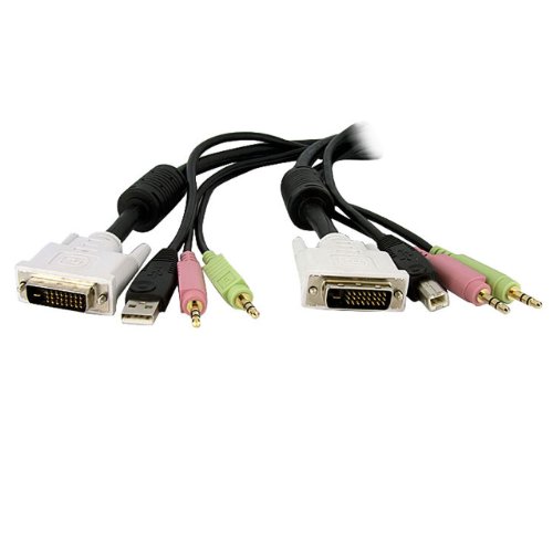 StarTech.com 3 m 4-in-1 USB Dual Link DVI-D KVM-Switchkabel mit Audio und Mikrofon von StarTech.com