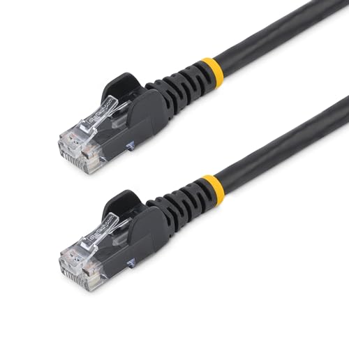 StarTech.com 30m Netzwerkkabel CAT6 - 1Gbit 650MHz 100W POE RJ45 U/UTP Snagless LAN-Patch Kabel mit Knickschutz - Grau, Fluke Geprüft, 24AWG, TIA/UL, Internet/Ethernet Kabel (N6PATCH100BK) von StarTech.com