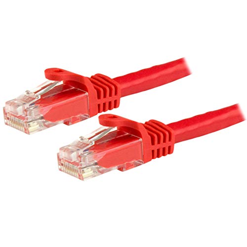 StarTech.com 3m Cat6 UTP RJ45 Gigabit Patchkabel Snagless - Cat 6 Netzwerkkabel mit Schutzmanschette - Cat.6 Patch-Kabel - Rot von StarTech.com